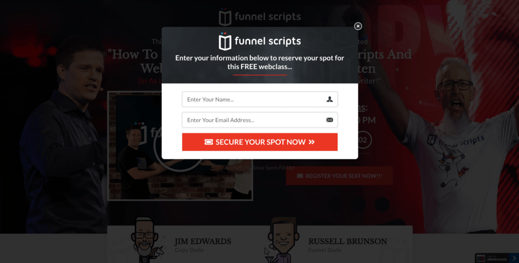 Funnel Scripts form