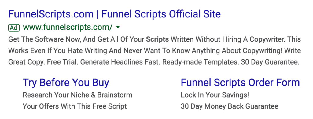 Funnel Scripts Google Ad Paid Search